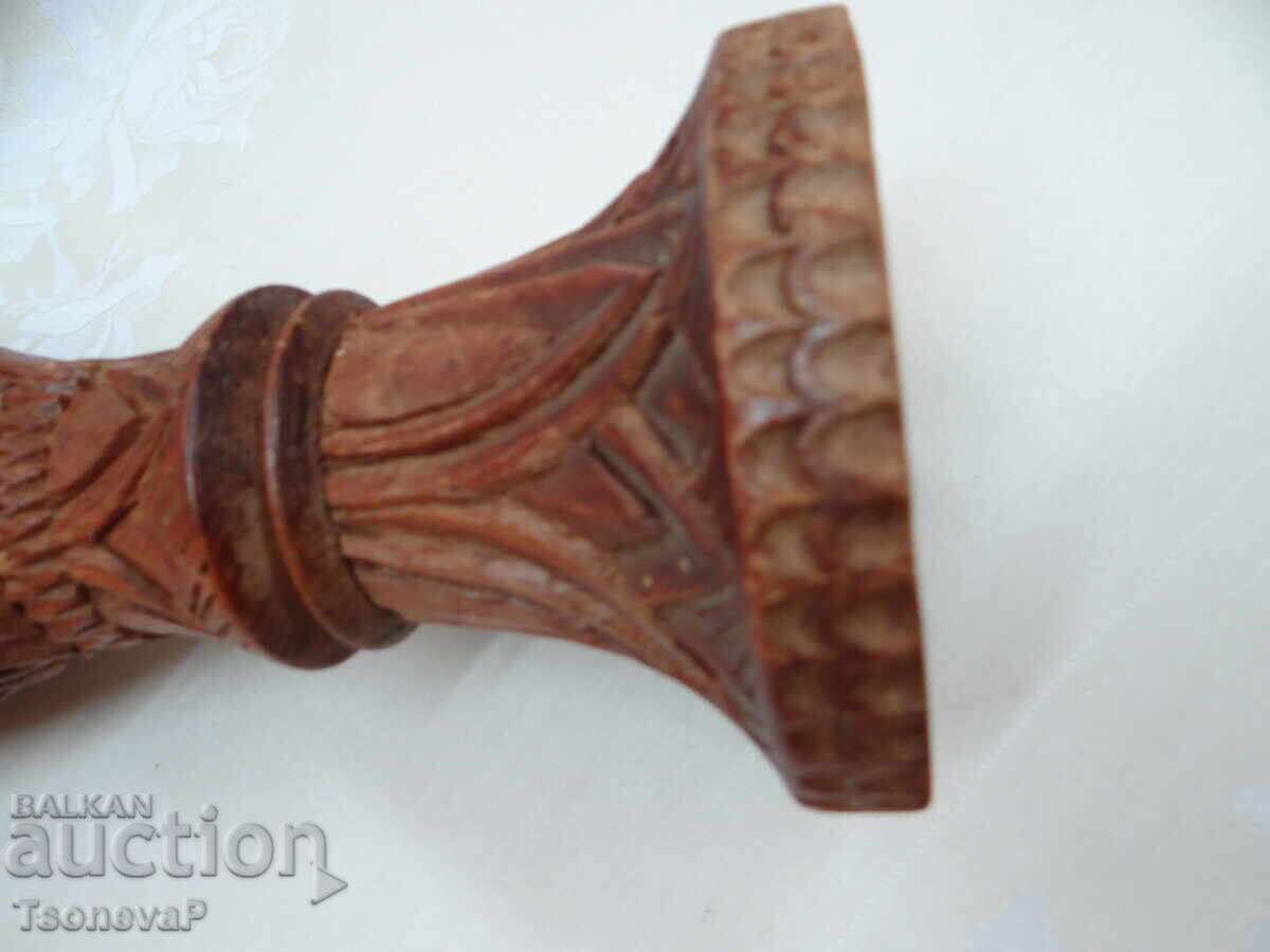 Μεγάλο χειροποίητο και σκαλιστό ξύλινο βάζο - 5 Μεγάλο χειροποίητο και σκαλιστό ξύλινο βάζο - 5