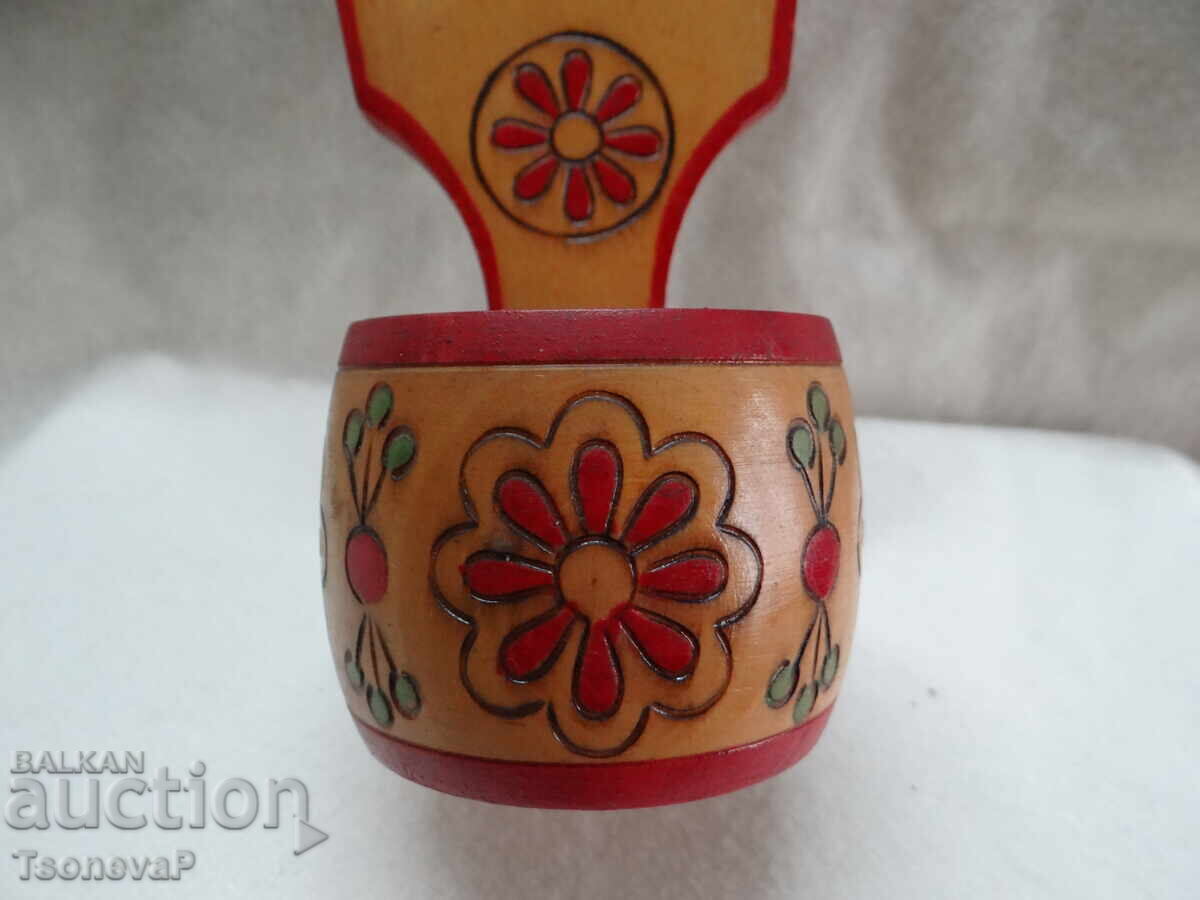 Auction Wooden Russian salt cellar for hanging Auction Wooden Russian salt cellar for hanging