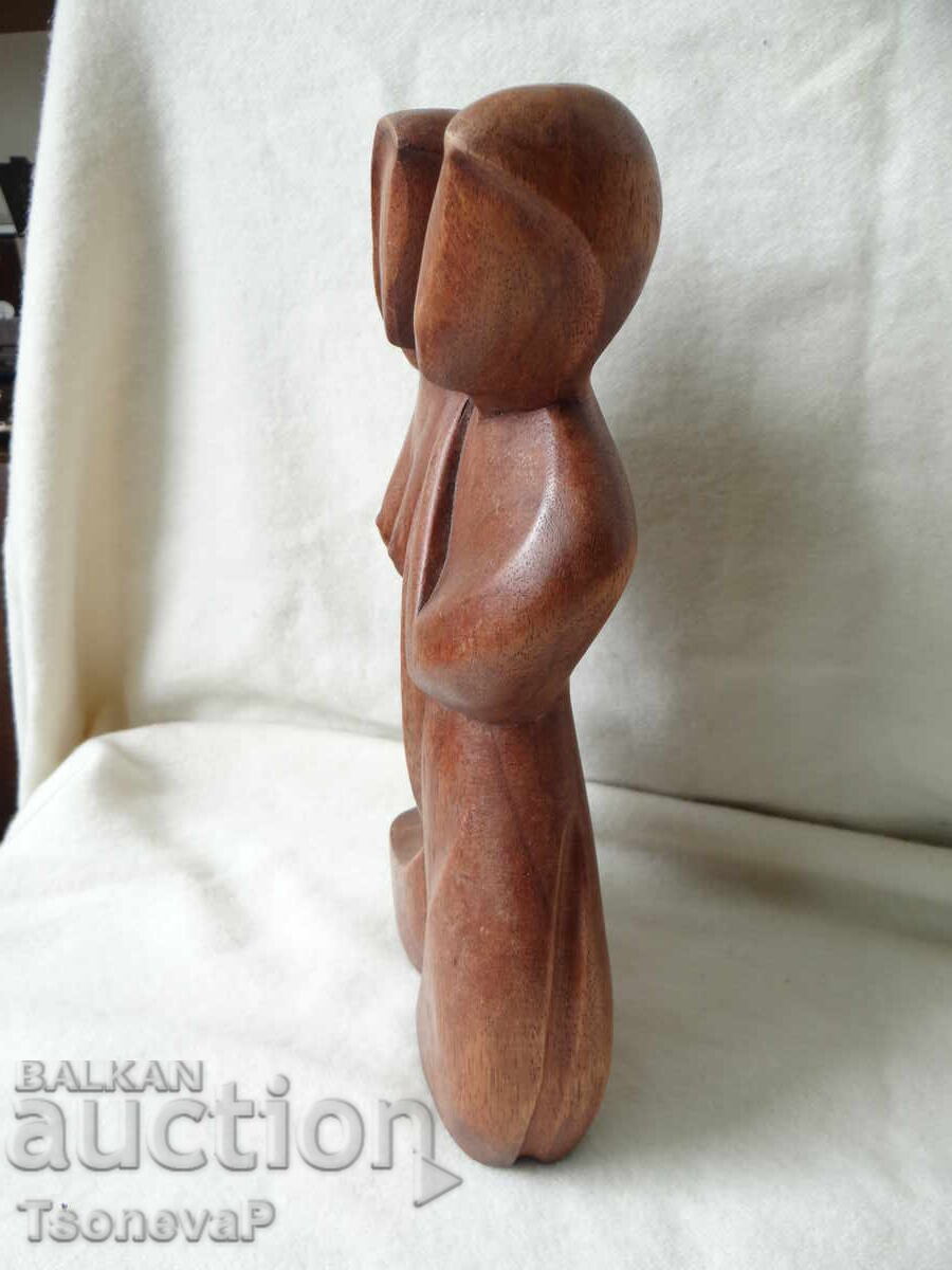 Wood carving statuette "Embrace" - 6 Wood carving statuette "Embrace" - 6