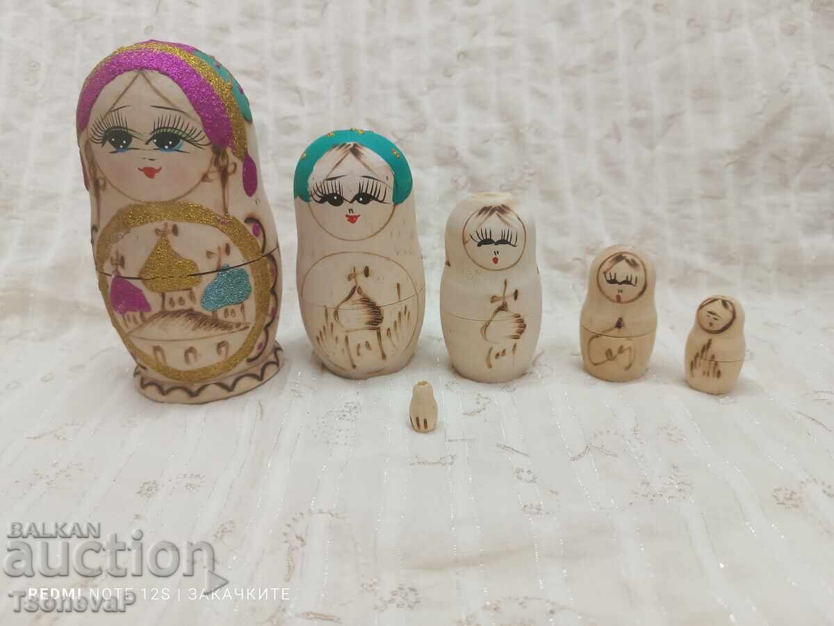New set of matryoshka dolls for coloring New set of matryoshka dolls for coloring