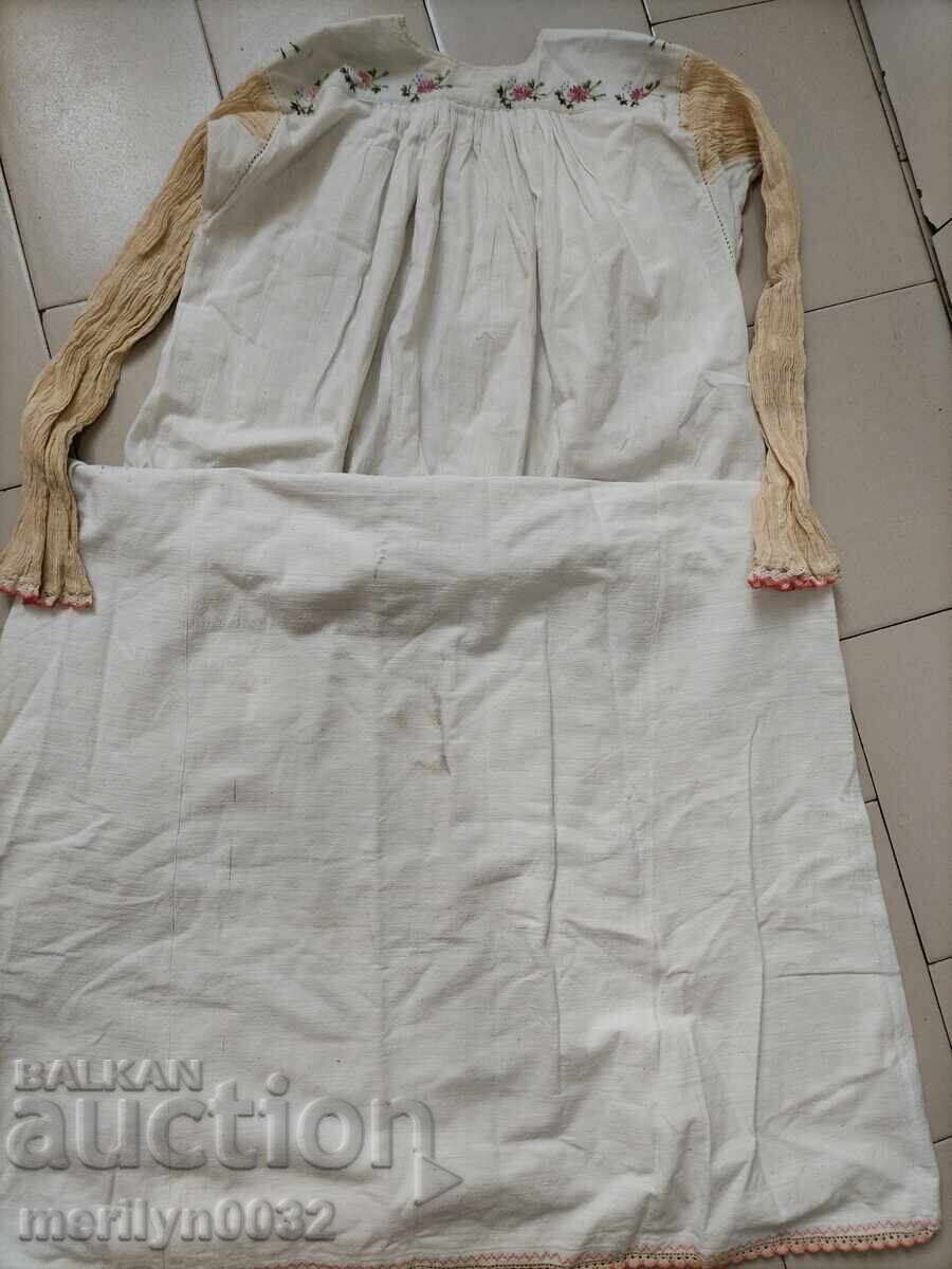 Licitație Cămașă bătrână broderie manuală chenar șezlong costum sukman
