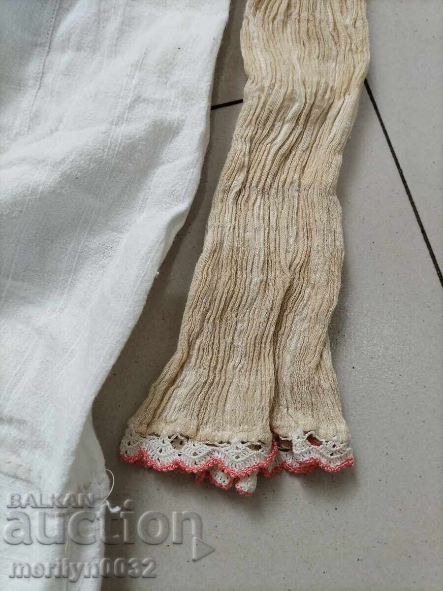 Cămașă bătrână broderie manuală chenar șezlong costum sukman - 5