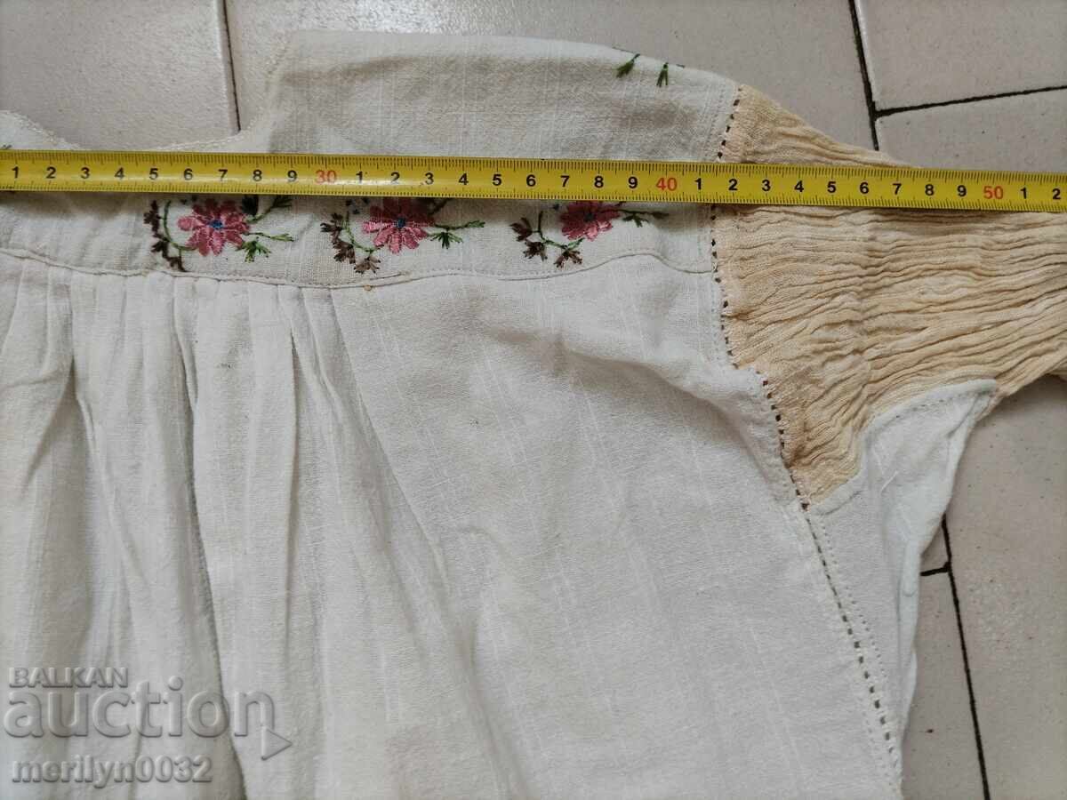 Cămașă bătrână broderie manuală chenar șezlong costum sukman - 7