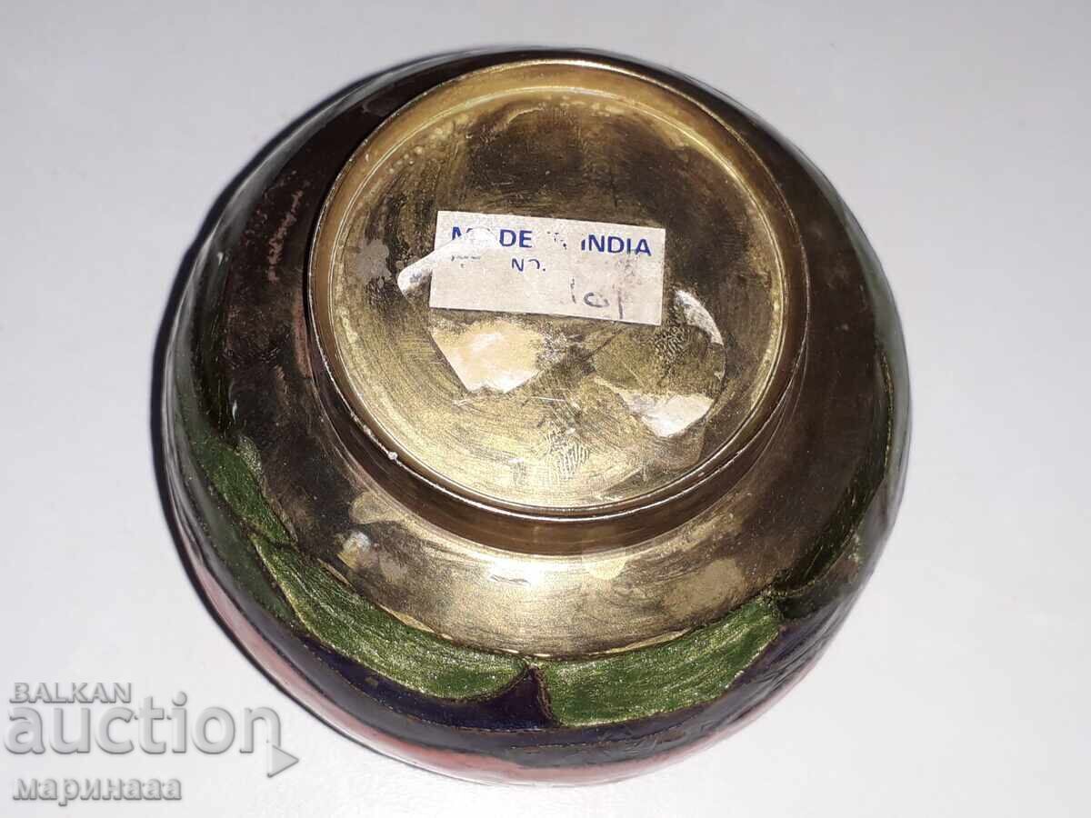 VAZĂ. ALAMĂ MASIVĂ, EMAIL. INDIA - 5