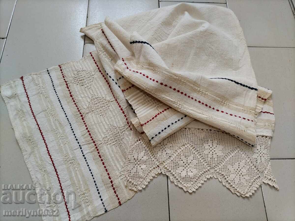 Παλιό ύφασμα κρόσσια με δαντέλα, πλέξιμο, κρόσσια με κέντημα με τιμή 75.00 BGN | € 38.35