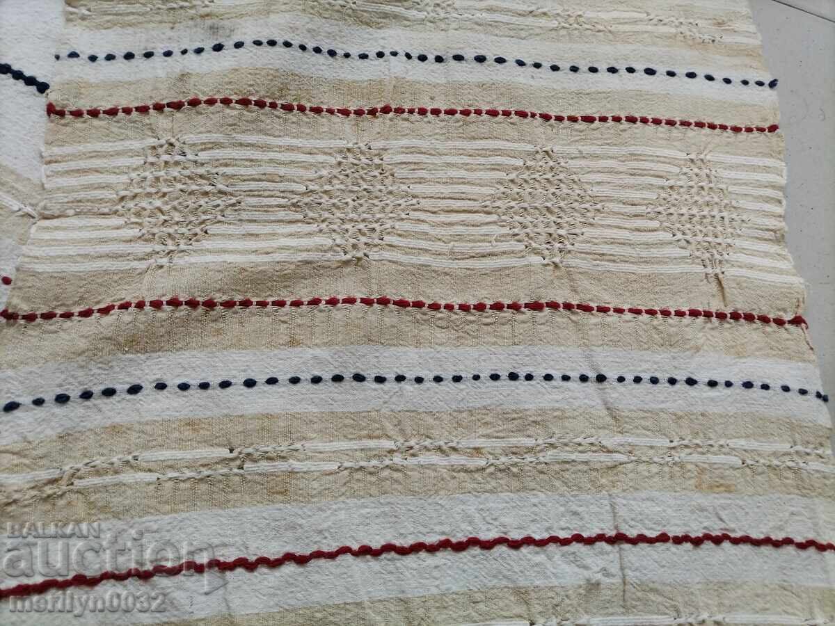 Παλιό ύφασμα κρόσσια με δαντέλα, πλέξιμο, κρόσσια με κέντημα - 7