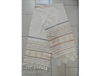 Παλιό ύφασμα κρόσσια με δαντέλα, πλέξιμο, κρόσσια με κέντημα