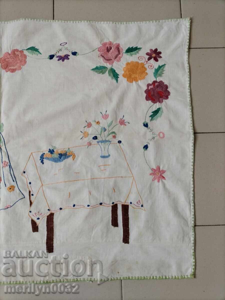 Δημοπρασία Σταρό κεντημένο χαλί τοίχου για κουζίνα, πανοραμικό χαλί