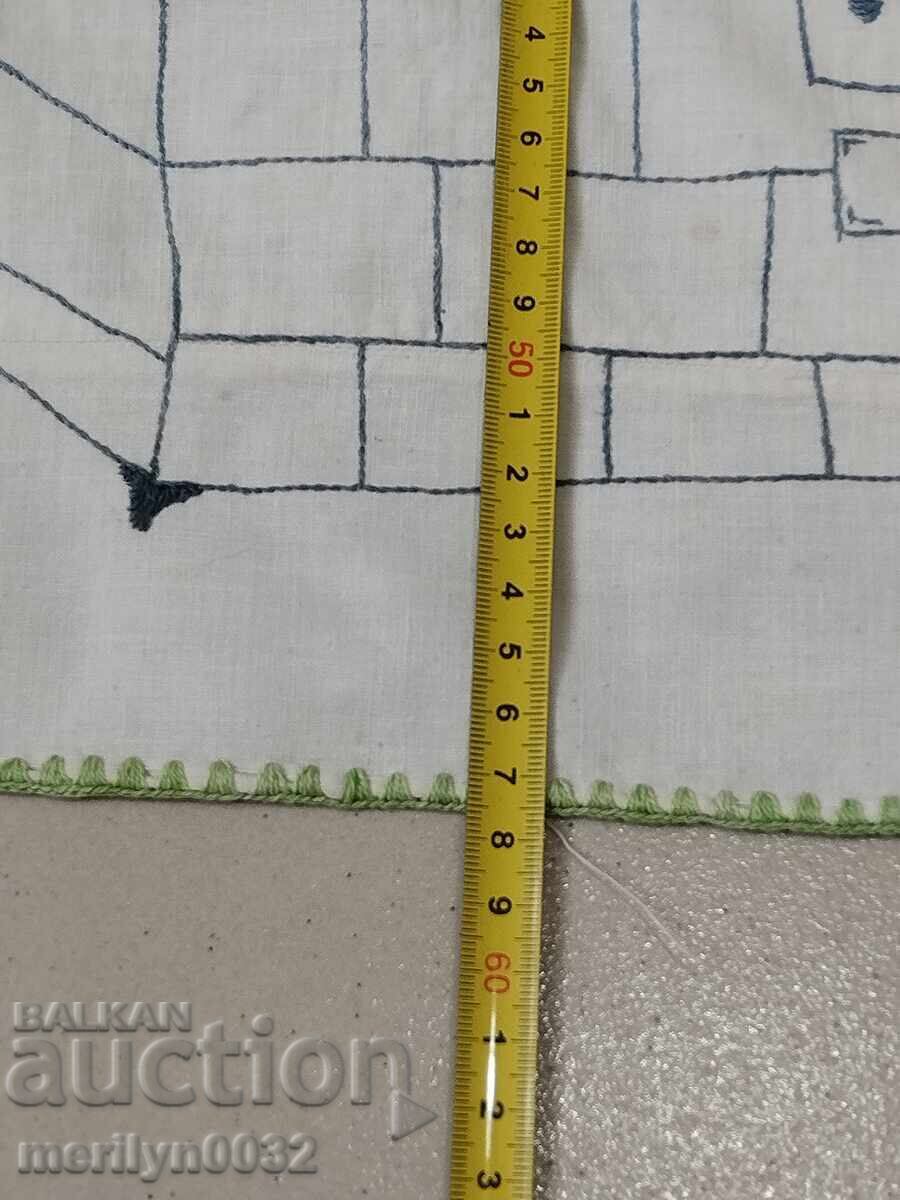 Σταρό κεντημένο χαλί τοίχου για κουζίνα, πανοραμικό χαλί - 6