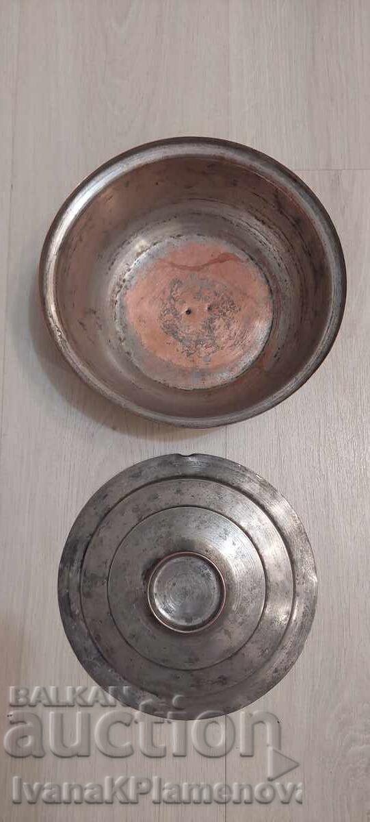 Copper retro cup with lid for connoisseurs - 5