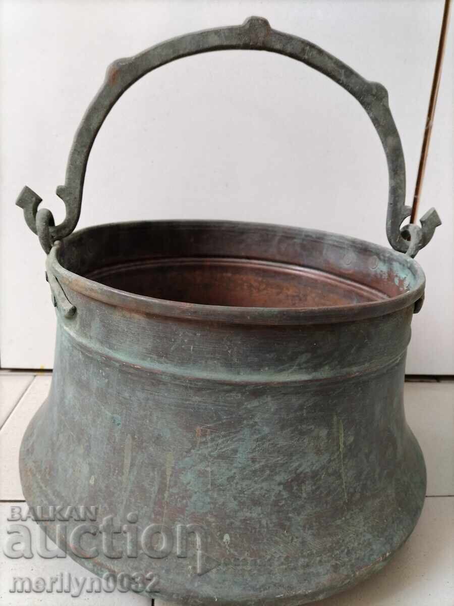 Παλιό χάλκινο καζάνι, καζάνι, χάλκινο, χάλκινο