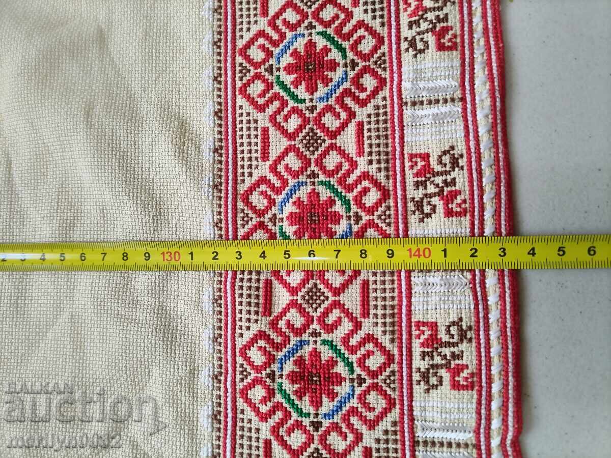 Παράδοση Παλαιό χειροποίητο κέντημα κάλυμμα καρέ διακόσμηση κέντημα