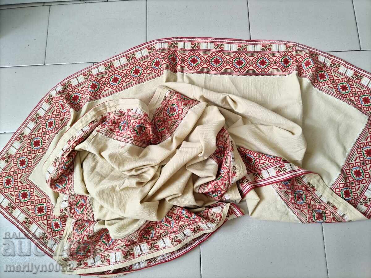 Παλαιό χειροποίητο κέντημα κάλυμμα καρέ διακόσμηση κέντημα - 6