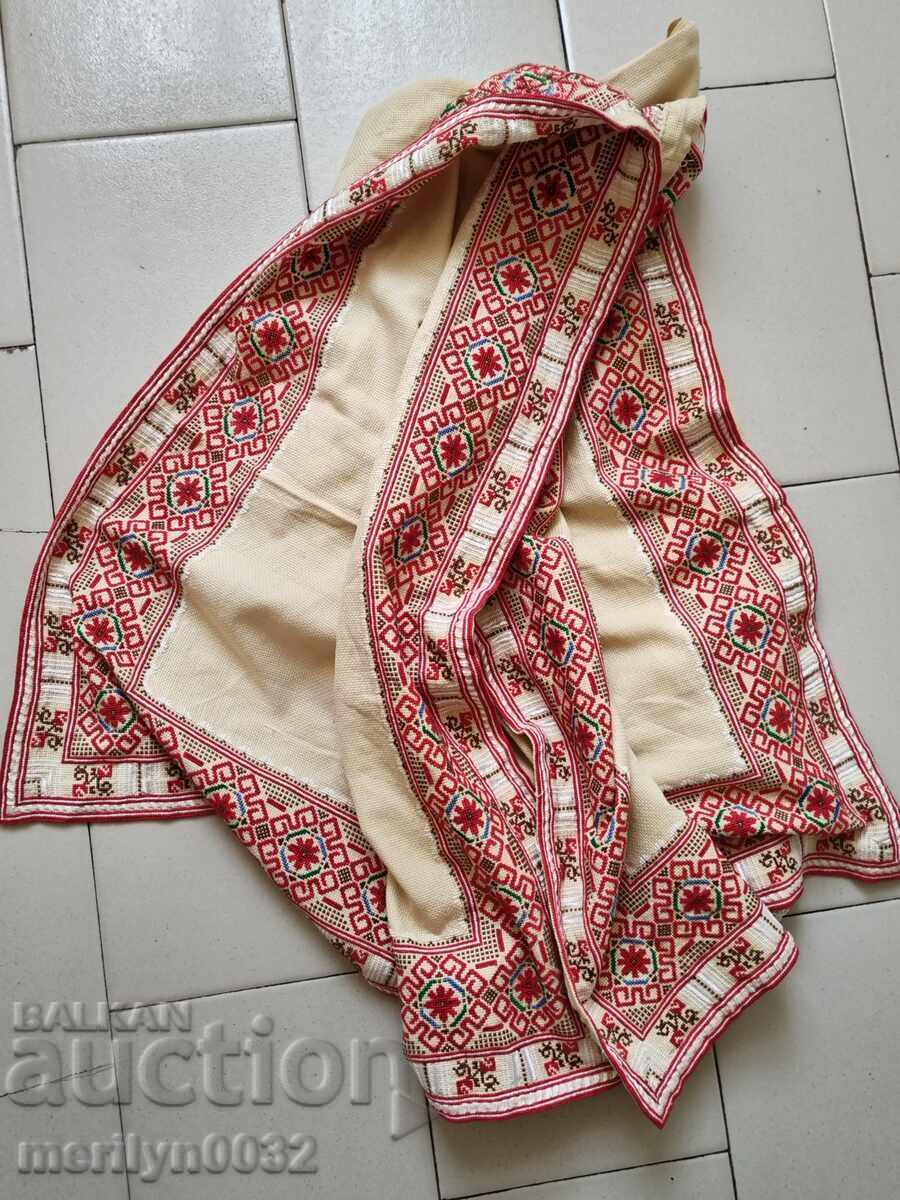 Παλαιό χειροποίητο κέντημα κάλυμμα καρέ διακόσμηση κέντημα