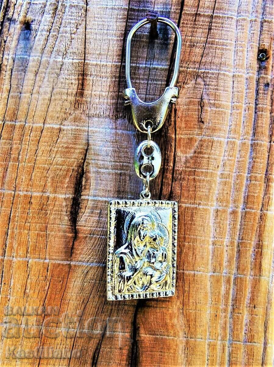 Auction  Christian keychain with an image of the Virgin Mary