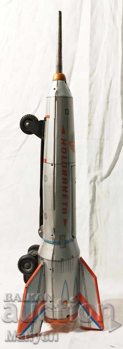 Παλιό μεταλλικό μηχανικό παιχνίδι. - 5