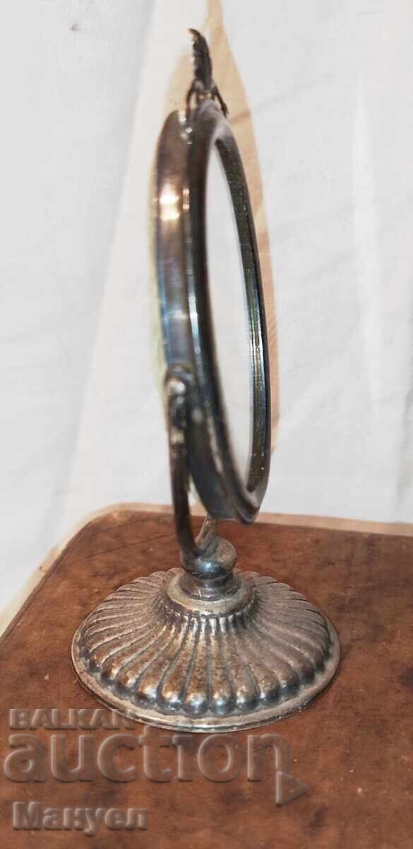 Παράδοση Αντίκα ασημένιο γυναικείο καθρέφτη Art Deco Παράδοση Αντίκα ασημένιο γυναικείο καθρέφτη Art Deco