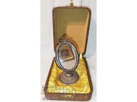 Αντίκα ασημένιο γυναικείο καθρέφτη Art Deco