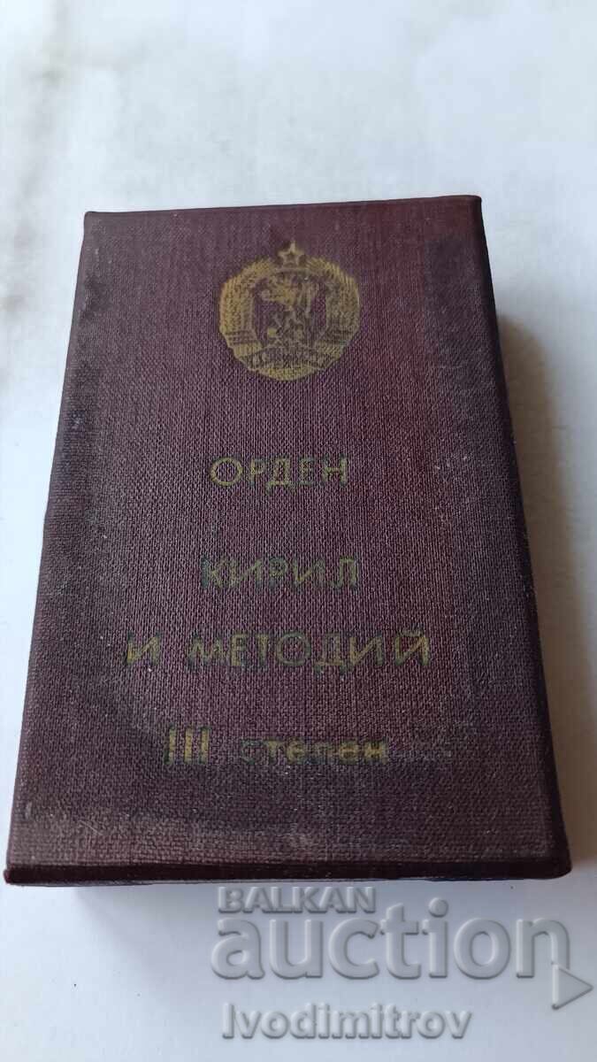 Auction  Order of Cyril and Methodius, 3rd class