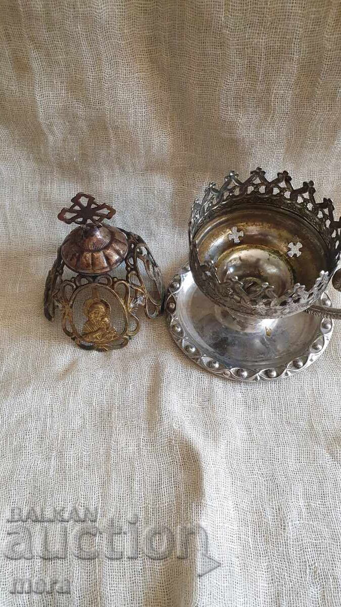 Livrarea Veche candelă din alamă - lampă