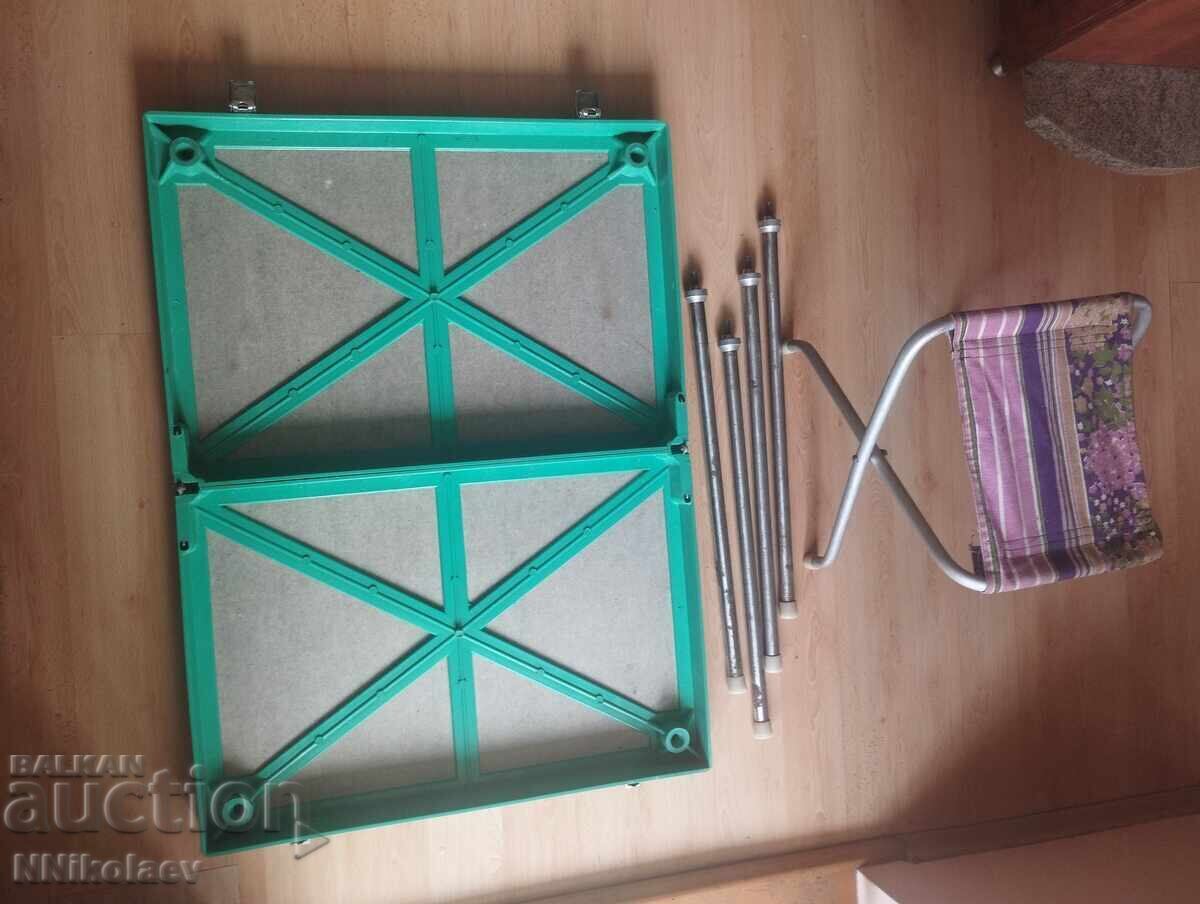 Delivery of Folding table and stool for terrace picnic camping fishing Delivery of Folding table and stool for terrace picnic camping fishing
