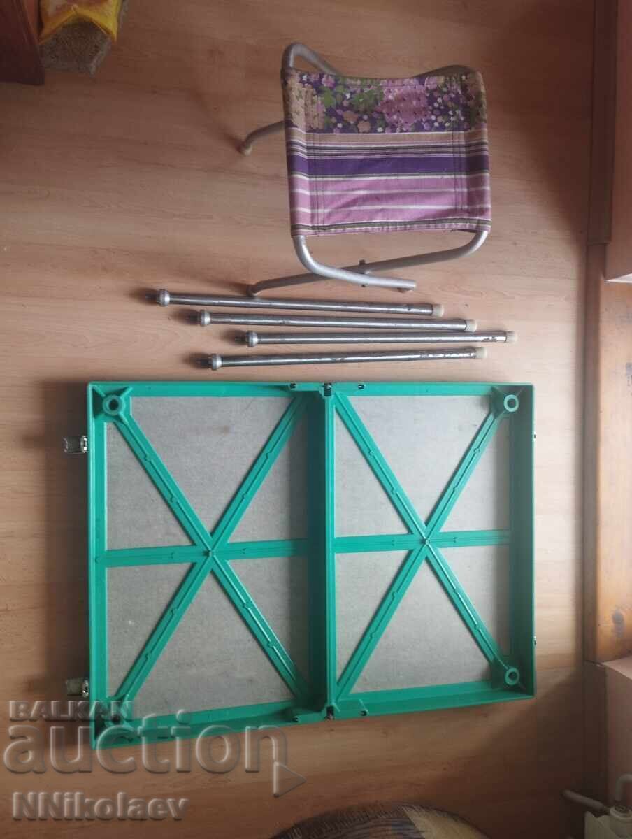 Folding table and stool for terrace picnic camping fishing - 5 Folding table and stool for terrace picnic camping fishing - 5