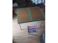 Masă pliabilă și scaun pentru terasă picnic camping pescuit