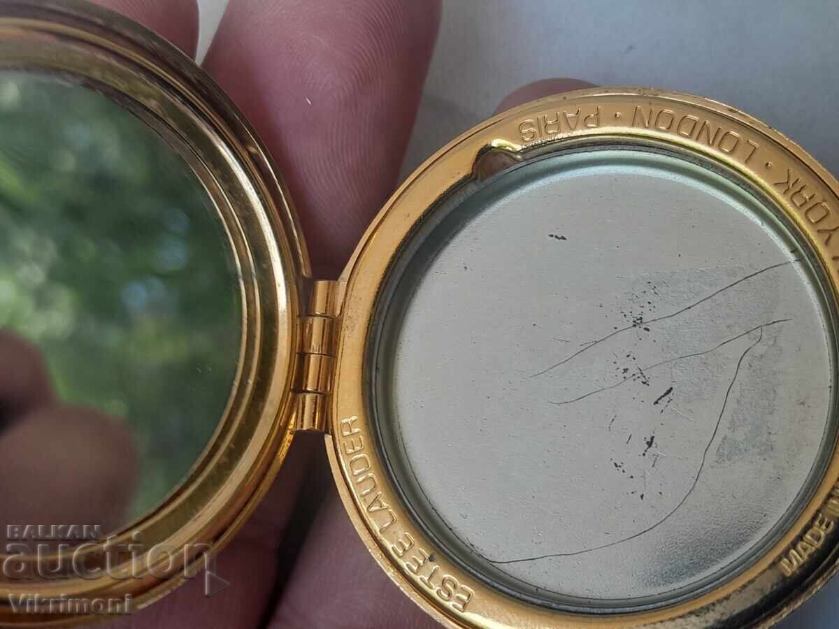 Estee Lauder, pudrieră, oglindă, cutie, Made in USA - 5