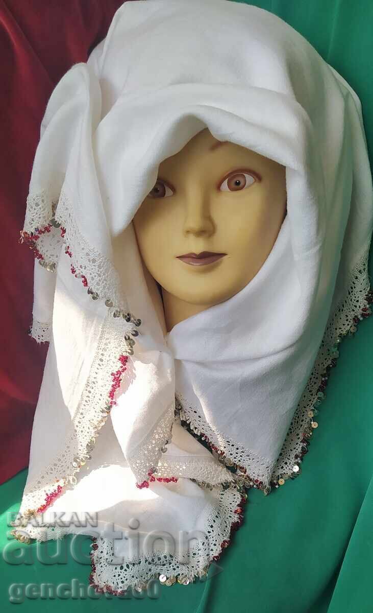 Προσωπίδα για παραδοσιακή φορεσιά με χάντρες και παγιέτες - 7