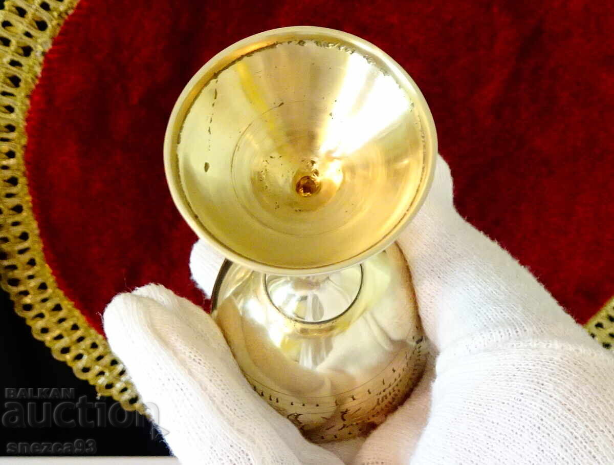 Παράδοση Χάλκινο φλιτζάνι ρακής 100 ml, χαραγμένο