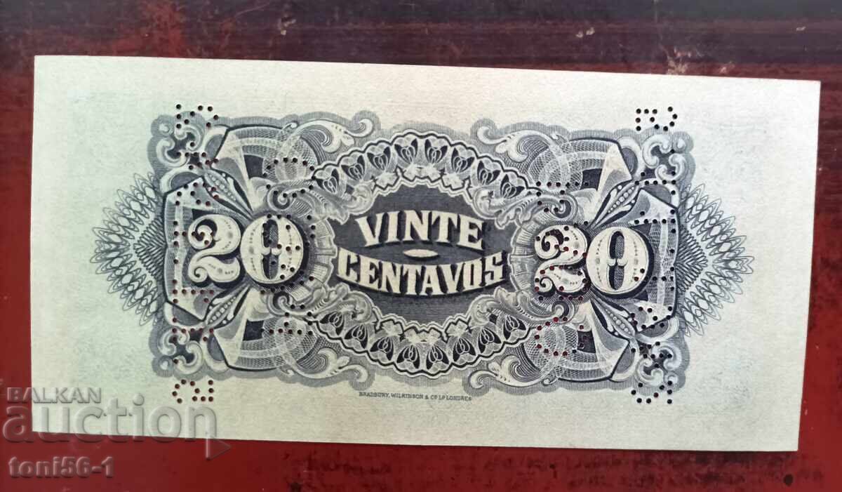 Португалски Мозамбик 20 сентавос 1933 UNC с цена 10.00 лв. | € 5.11
