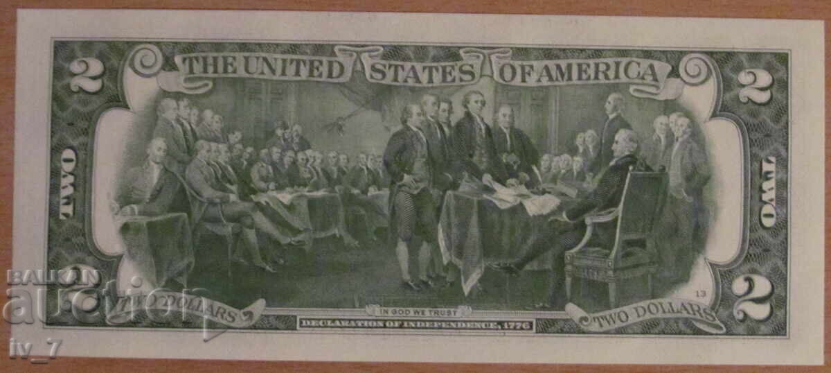 2 ΔΟΛΑΡΙΟ 2017, ΗΠΑ - UNC με τιμή 9.00 BGN | € 4.60 2 ΔΟΛΑΡΙΟ 2017, ΗΠΑ - UNC με τιμή 9.00 BGN | € 4.60