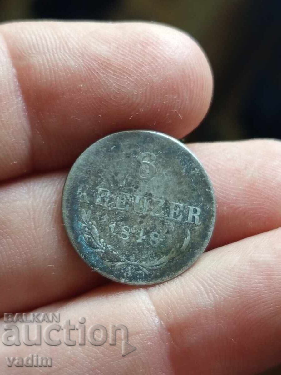 Auction  6 Kreuzer 1848