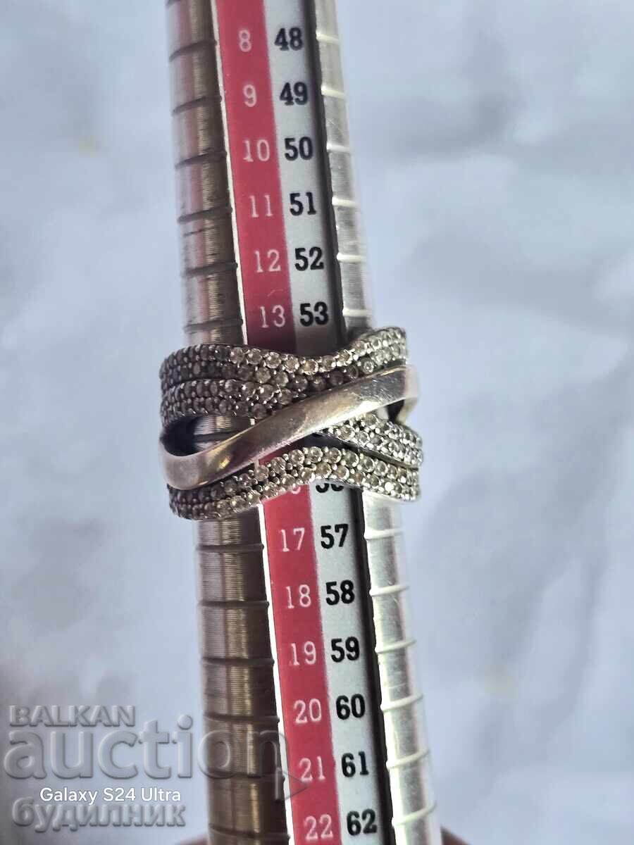 Аукцион Сребърен Масивен пръстен. 17,5мм. Пускам над 100 Аукциона. Р