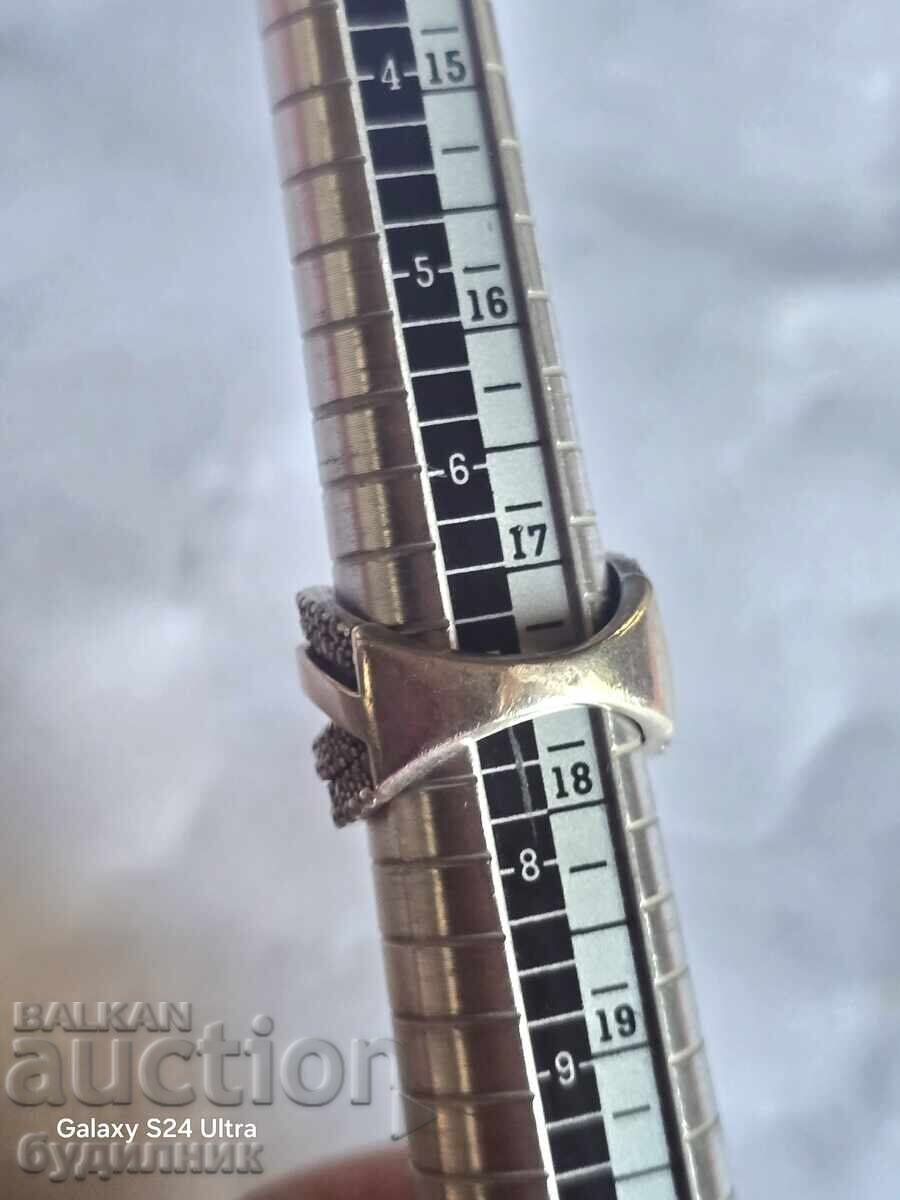 Доставка на Сребърен Масивен пръстен. 17,5мм. Пускам над 100 Аукциона. Р