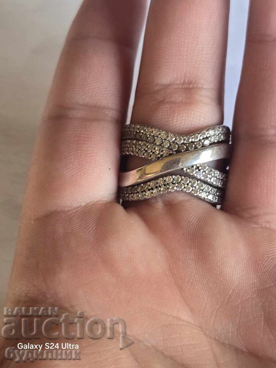 Сребърен Масивен пръстен. 17,5мм. Пускам над 100 Аукциона. Р