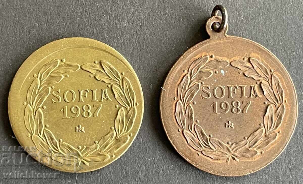 41291 GDR Βουλγαρία 2 μετάλλια 750γρ. Βερολίνο αδελφοποιημένο με Σόφια με τιμή 15.00 BGN | € 7.67