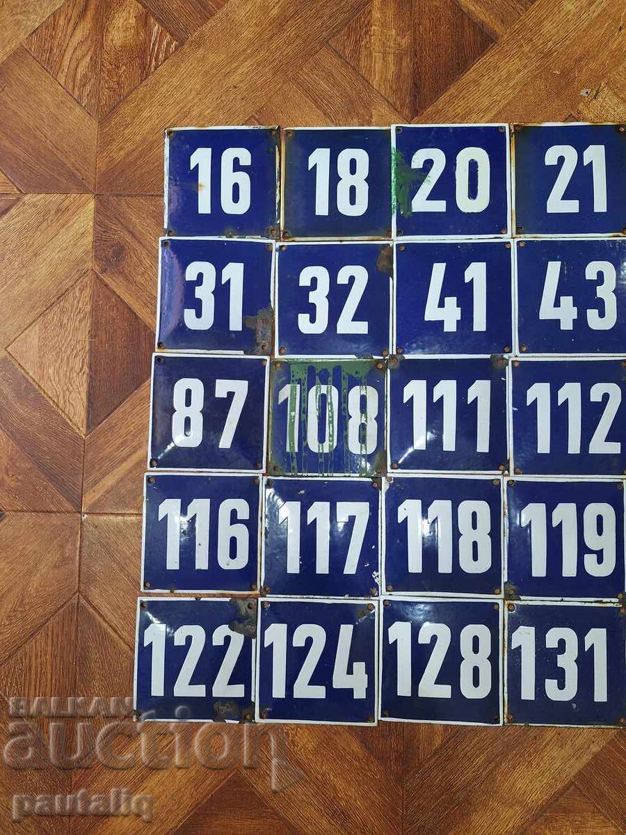 ENAMELLED NUMBER PLATES with price 7.00 BGN | € 3.58 ENAMELLED NUMBER PLATES with price 7.00 BGN | € 3.58