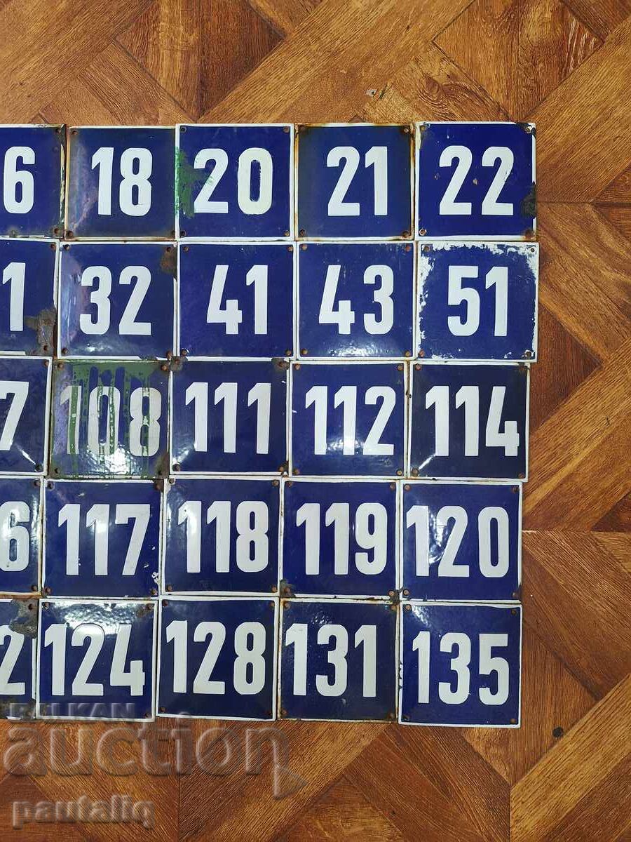 Auction ENAMELLED NUMBER PLATES Auction ENAMELLED NUMBER PLATES