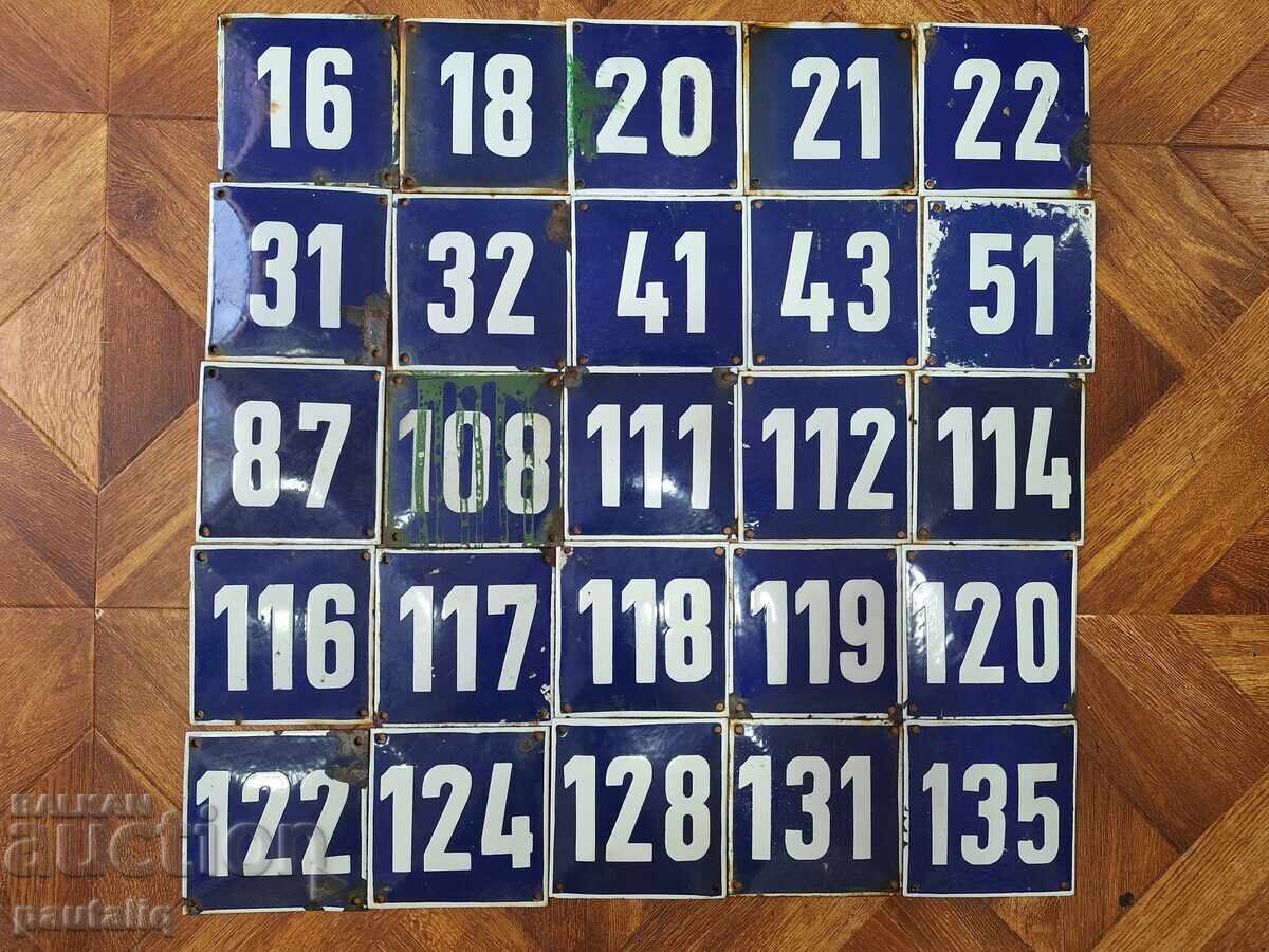 ENAMELLED NUMBER PLATES ENAMELLED NUMBER PLATES