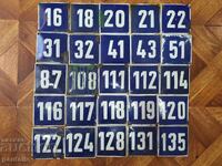 ENAMELLED NUMBER PLATES