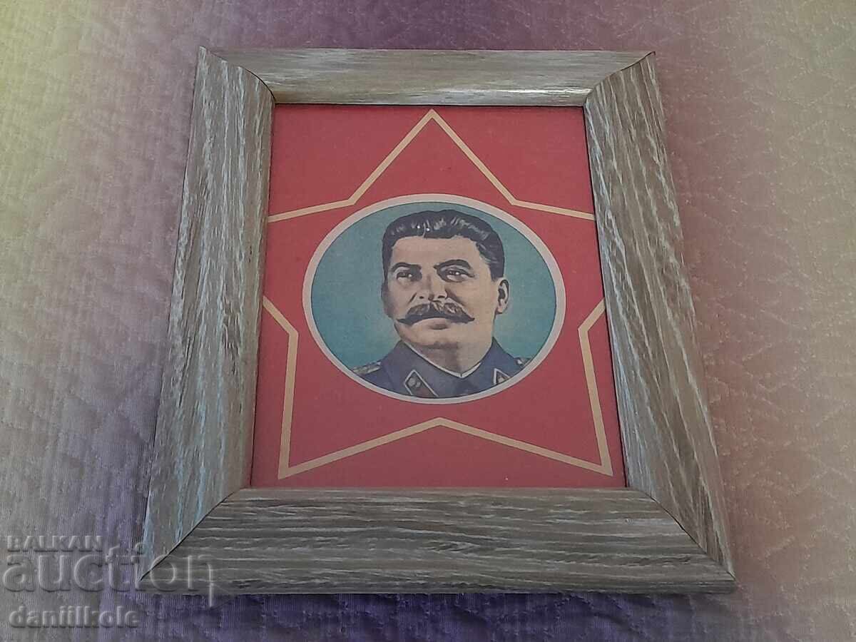 Δημοπρασία *$*Y*$* ΣΤΑΡ ΠΟΡΤΡΕΤΟ ΛΙΘΟΓΡΑΦΙΑ ΞΥΛΙΝΟ ΠΛΑΙΣΙΟ ΣΤΑΛΙΝ *$*Y*$*