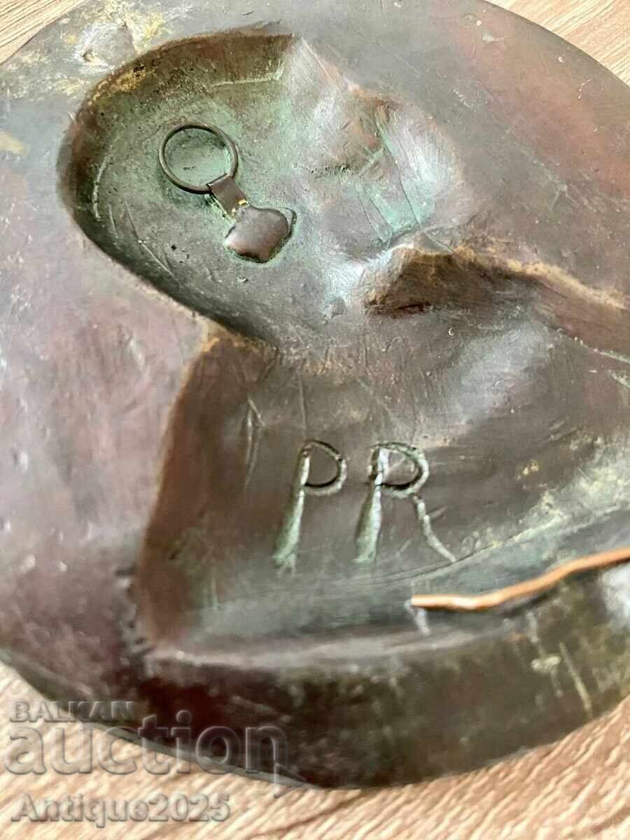 Комплект от 5 антични бронзови плаки - 7