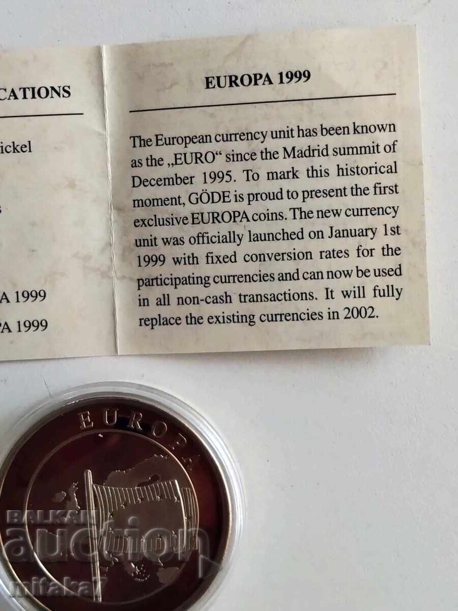 Μετάλλιο Ευρώπης 1999 - 5 Μετάλλιο Ευρώπης 1999 - 5