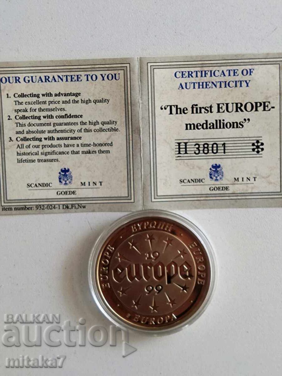 Medal Europe 1999 year