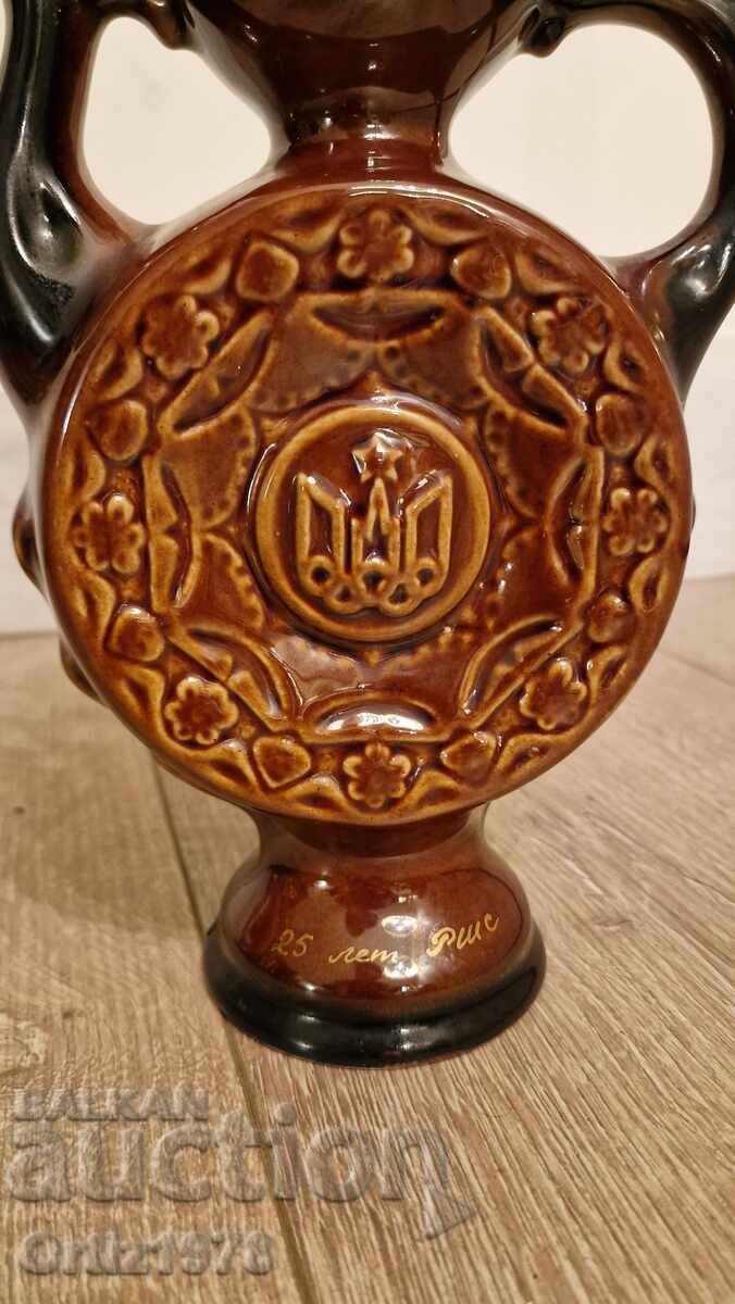 Παράδοση ΕΣΣΔ - κεραμική στάμνα κρασιού, 1980 Παράδοση ΕΣΣΔ - κεραμική στάμνα κρασιού, 1980