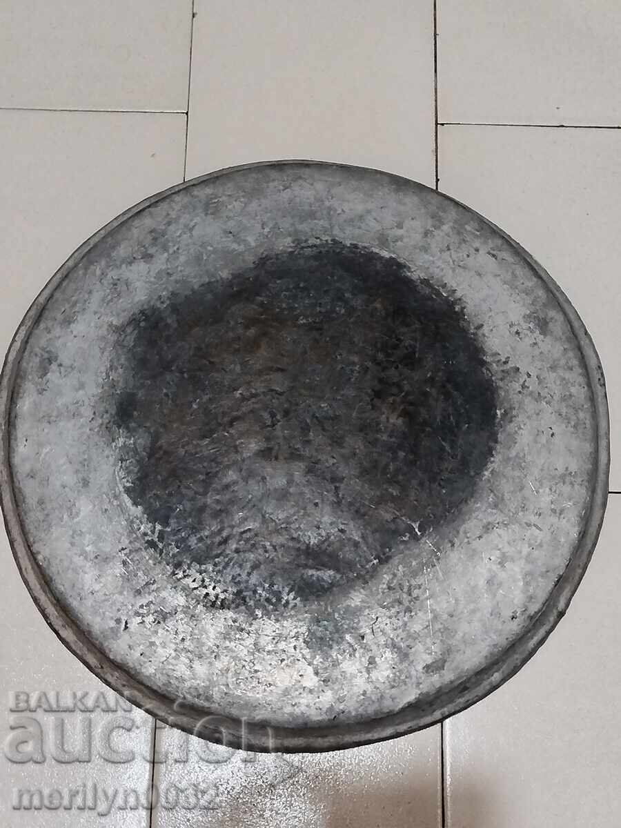 Παλιός χάλκινος δίσκος, πιατάκι, χαλκός, δίσκος, κατσαρόλα - 6