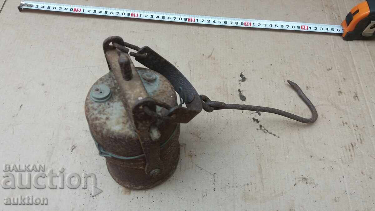 αντίκα φανάρι ανθρακωρύχου Carbide - 7