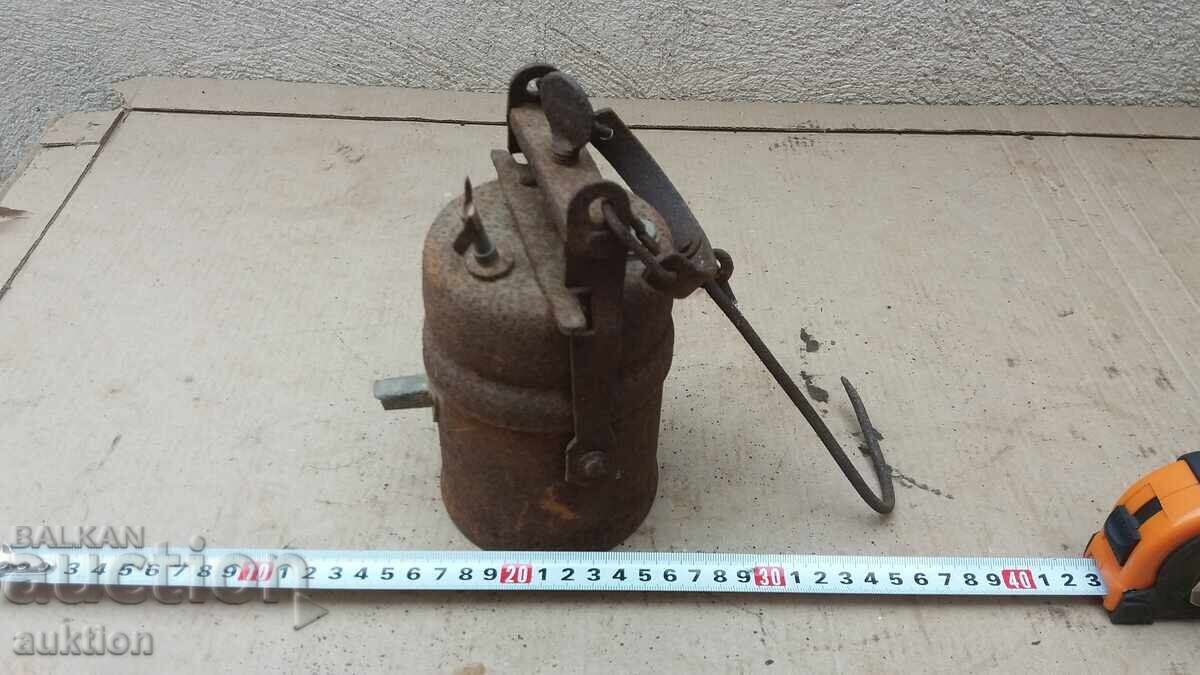 Delivery of antique Carbide miner's lamp lantern