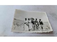 Photograph: Man and Four Young Women at the Pier, 1938